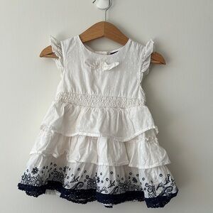 White and Blue Kids Dress